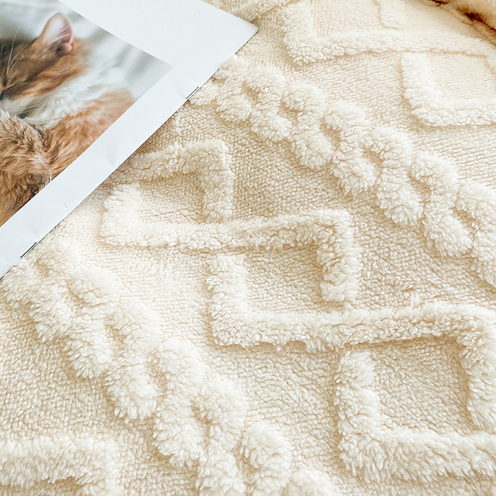 91家纺网 家纺一手货源 找家纺 凌云家纺 2025新品学生宿舍牛奶绒床褥三件套加厚塔芙绒夹棉保暖 米杏