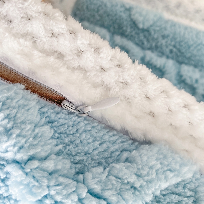 91家纺网 家纺一手货源 找家纺 凌云家纺 2025新品学生宿舍牛奶绒床褥三件套加厚塔芙绒夹棉保暖 天蓝色