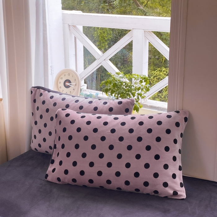 91家纺网 家纺一手货源 找家纺 豫见家纺 2025新款牛奶绒印花四件套 波点时代-紫