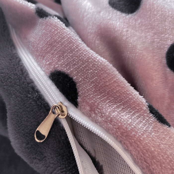 91家纺网 家纺一手货源 找家纺 豫见家纺 2025新款牛奶绒印花四件套 波点时代-紫