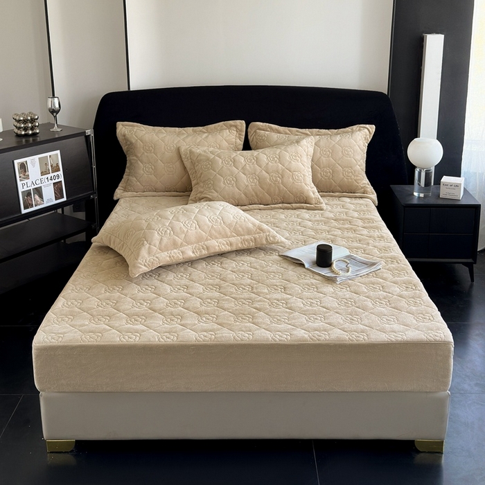 7V 2025新款牛奶绒床笠 浅驼