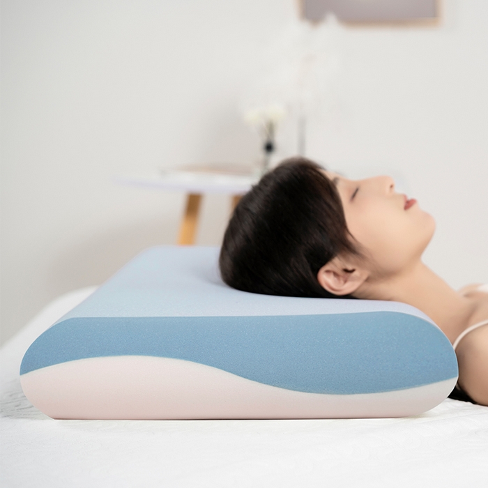 91家纺网 家纺一手货源 找家纺 （总）皇寝世家家居 2025pro款 深睡零压记忆枕 内芯双拼聚氨酯-蓝色（新）