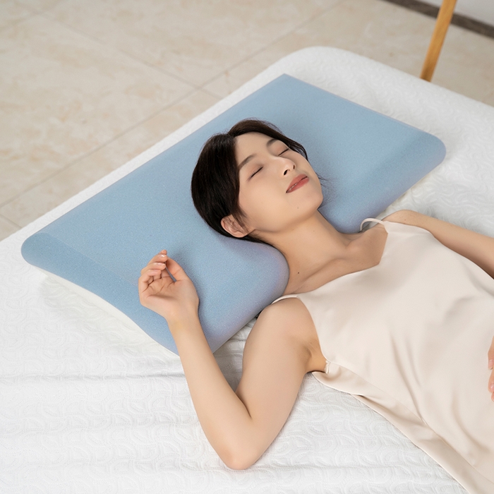（总）皇寝世家家居 2025pro款 深睡零压记忆枕 内芯双拼聚氨酯-蓝色（新）