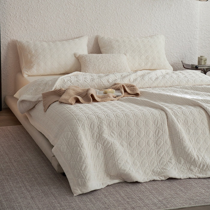 91家纺网 家纺一手货源 找家纺 （总）良品汇馆 2025【牛奶绒午睡毯】牛奶绒午睡毯子加厚纯色休闲沙发盖毯