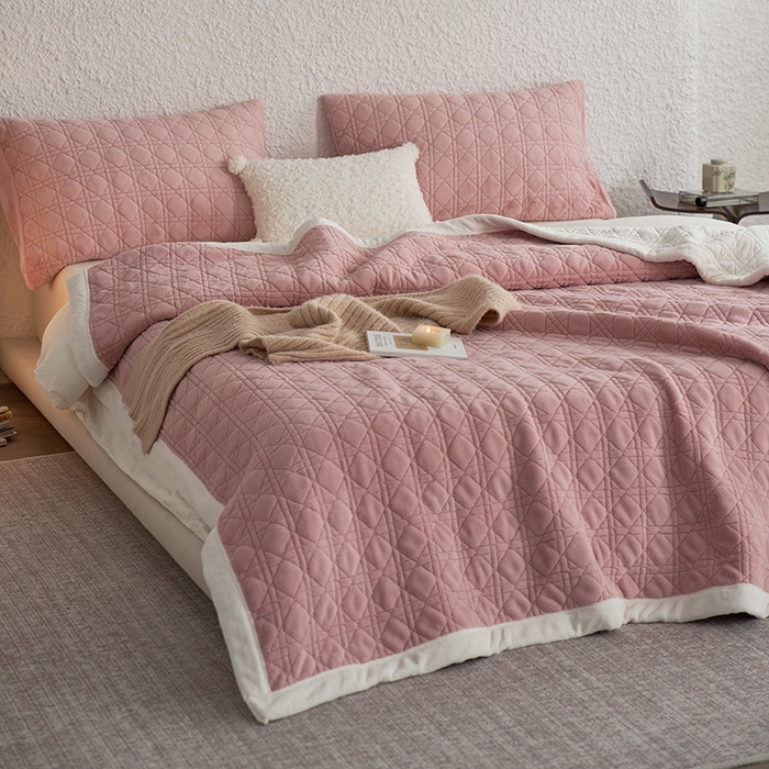 91家纺网 家纺一手货源 找家纺 （总）良品汇馆 2025【牛奶绒午睡毯】牛奶绒午睡毯子加厚纯色休闲沙发盖毯