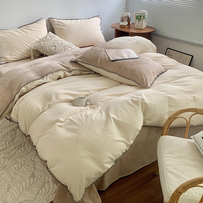 （总）良品汇馆 2025【牛奶绒秋冬棉加绒四件套】棉加绒四件套保暖加厚绒布床品件套