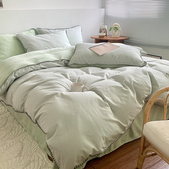 91家纺网 家纺一手货源 找家纺 （总）良品汇馆 2025【牛奶绒秋冬棉加绒四件套】棉加绒四件套保暖加厚绒布床品件套