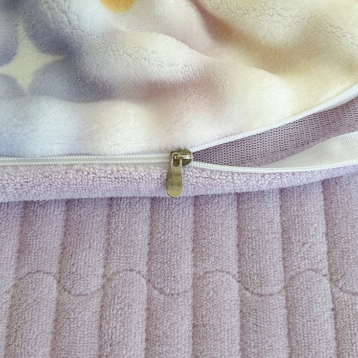 91家纺网 家纺一手货源 找家纺 富缦庭 2025新款泡泡牛奶绒床盖款四件套 彩虹爱心