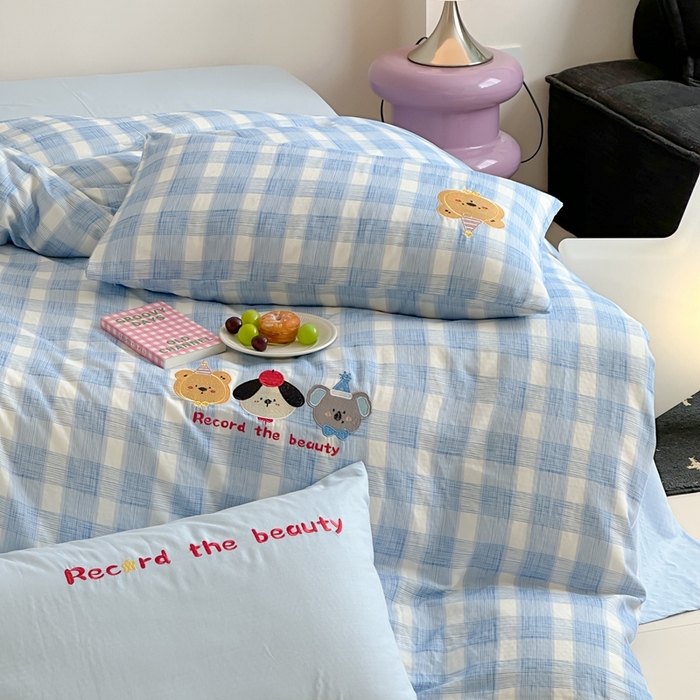 91家纺网 家纺一手货源 找家纺 （总）觅糖 2025新款双层纱刺绣工艺款四件套