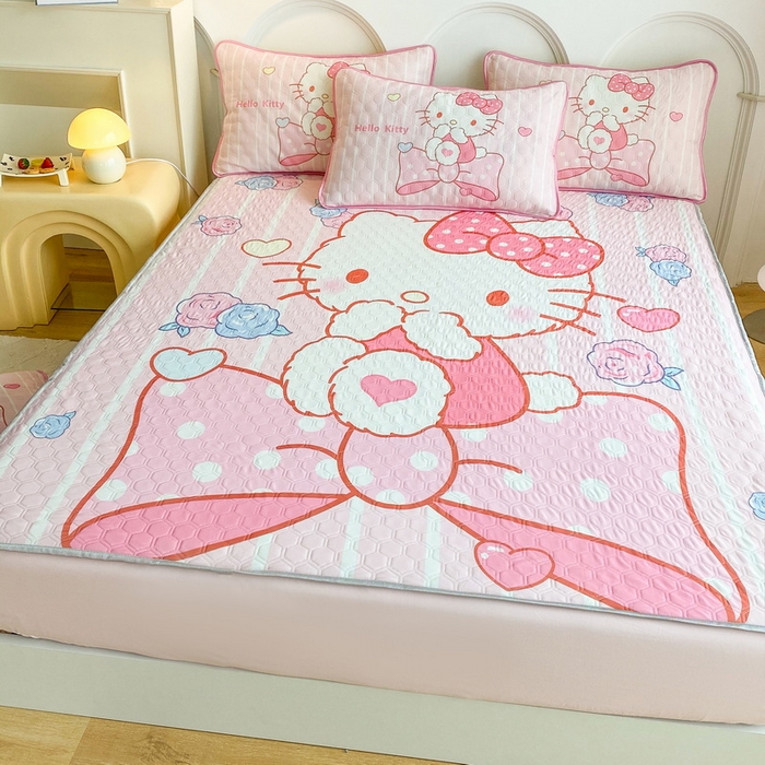 91家纺网 家纺一手货源 找家纺 （总）一电 2025新款牛奶丝凉席床笠可水洗凉感丝凉席学生宿舍单人裸睡空调席-系列二