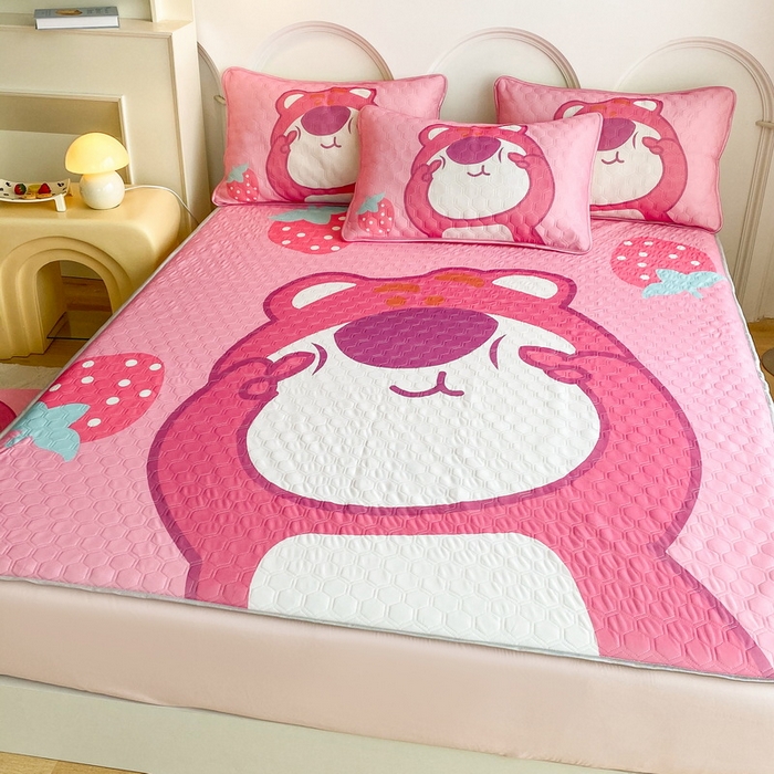 91家纺网 家纺一手货源 找家纺 （总）一电 2025新款牛奶丝凉席床笠可水洗凉感丝凉席学生宿舍单人裸睡空调席-系列二