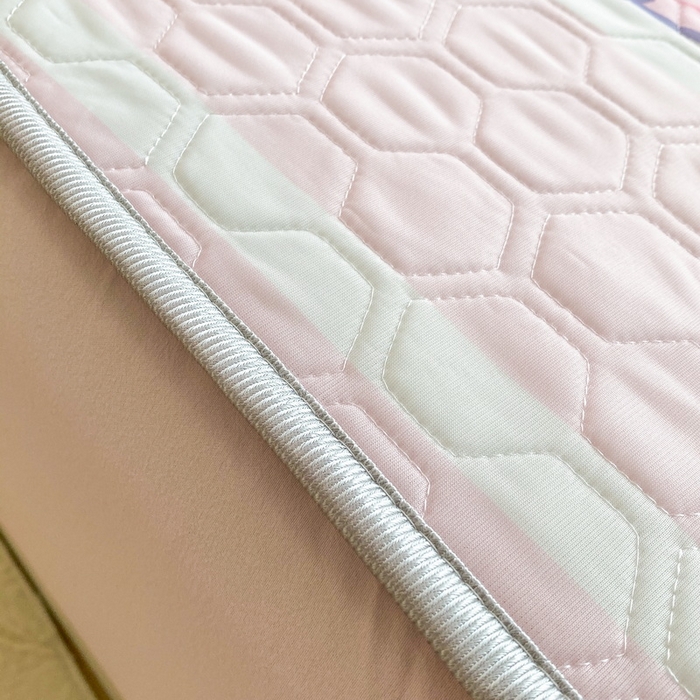 91家纺网 家纺一手货源 找家纺 一电 2025新款牛奶丝凉席床笠可水洗凉感丝凉席学生宿舍单人裸睡空调席-系列二 害羞KT