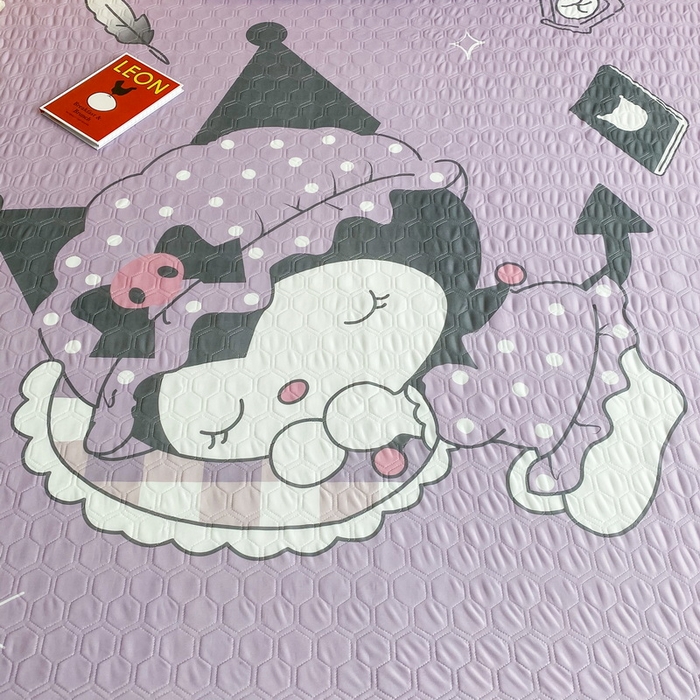 91家纺网 家纺一手货源 找家纺 一电 2025新款牛奶丝凉席床笠可水洗凉感丝凉席学生宿舍单人裸睡空调席-系列二 睡觉公主