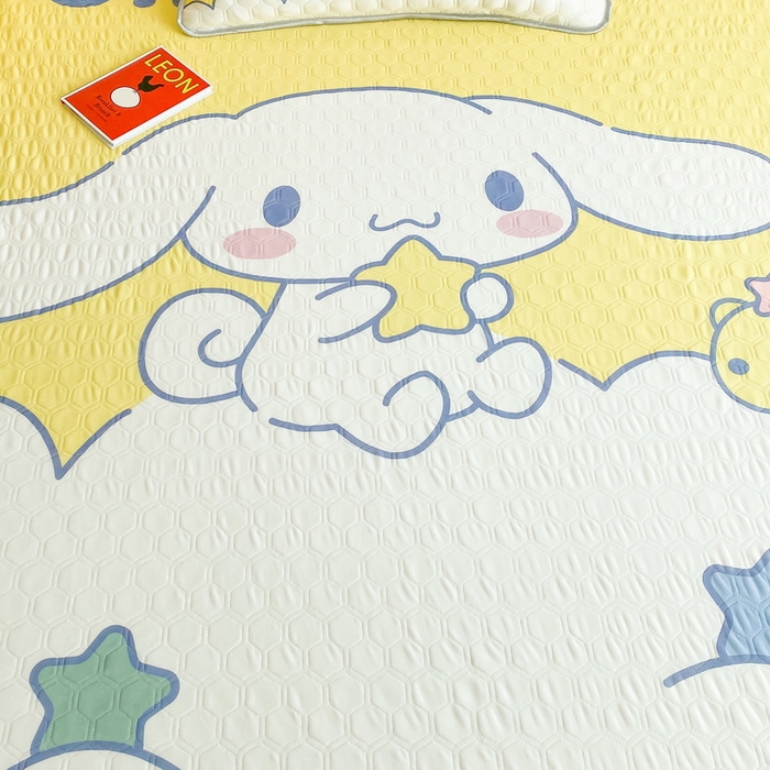 91家纺网 家纺一手货源 找家纺 一电 2025新款牛奶丝凉席床笠可水洗凉感丝凉席学生宿舍单人裸睡空调席-系列二 软萌玉贵狗