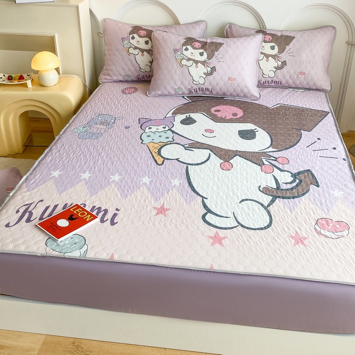 91家纺网 家纺一手货源 找家纺 （总）一电 2025新款牛奶丝凉席床笠可水洗凉感丝凉席学生宿舍单人裸睡空调席-系列二