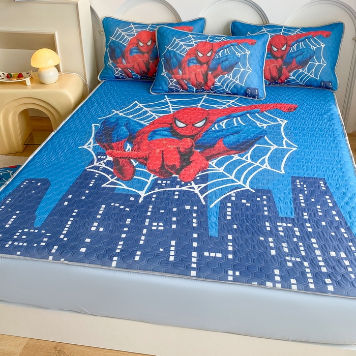 91家纺网 家纺一手货源 找家纺 （总）一电 2025新款牛奶丝凉席床笠可水洗凉感丝凉席学生宿舍单人裸睡空调席-系列二