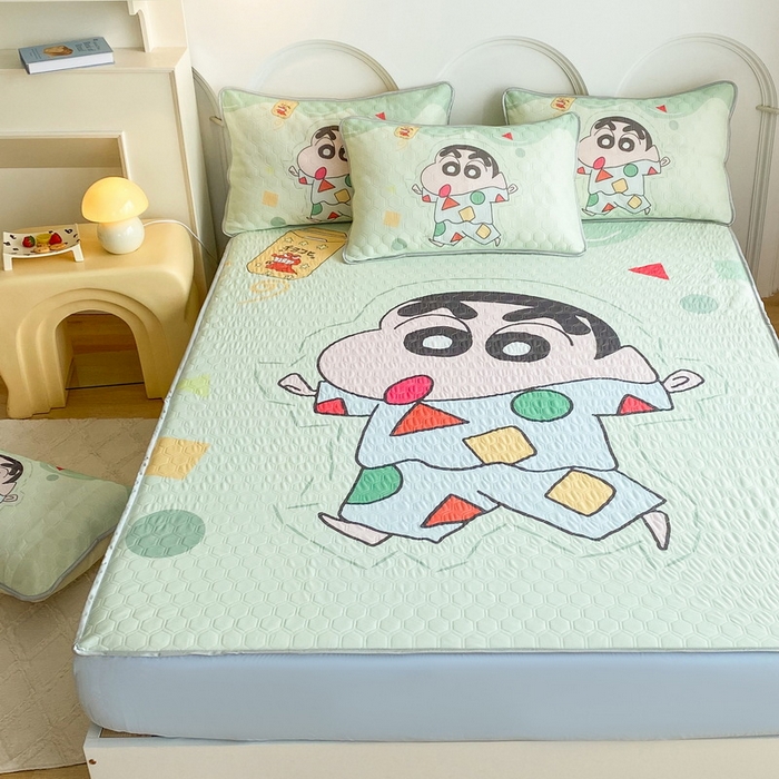 91家纺网 家纺一手货源 找家纺 一电 2025新款牛奶丝凉席床笠可水洗凉感丝凉席学生宿舍单人裸睡空调席-系列二 小新