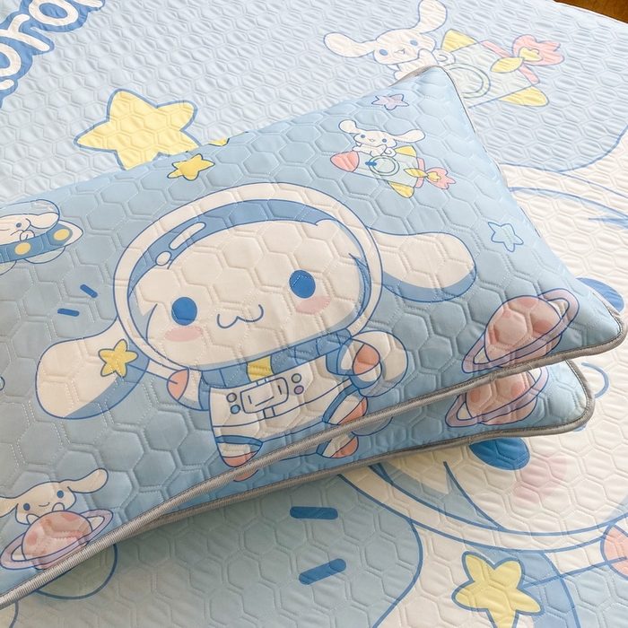 91家纺网 家纺一手货源 找家纺 一电 2025新款牛奶丝凉席床笠可水洗凉感丝凉席学生宿舍单人裸睡空调席-系列二 太空玉桂狗