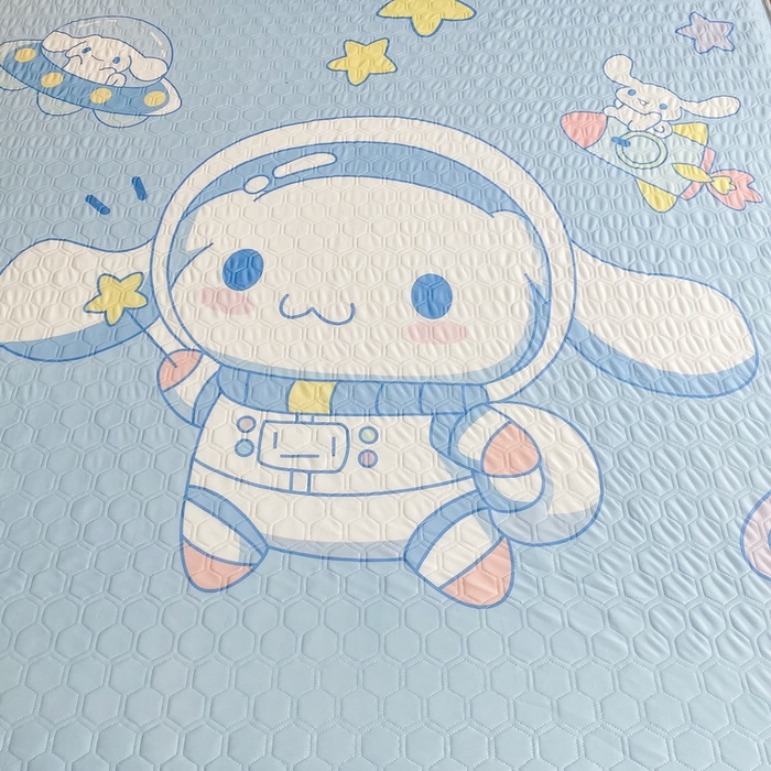 91家纺网 家纺一手货源 找家纺 一电 2025新款牛奶丝凉席床笠可水洗凉感丝凉席学生宿舍单人裸睡空调席-系列二 太空玉桂狗