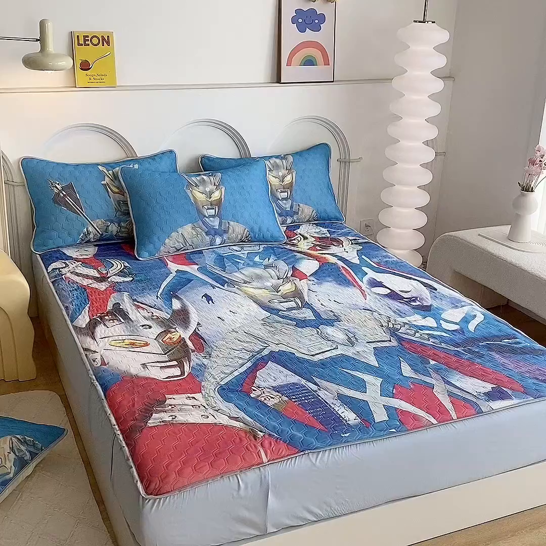 91家纺网 家纺一手货源 找家纺 （总）一电 2025新款牛奶丝凉席床笠可水洗凉感丝凉席学生宿舍单人裸睡空调席-系列二