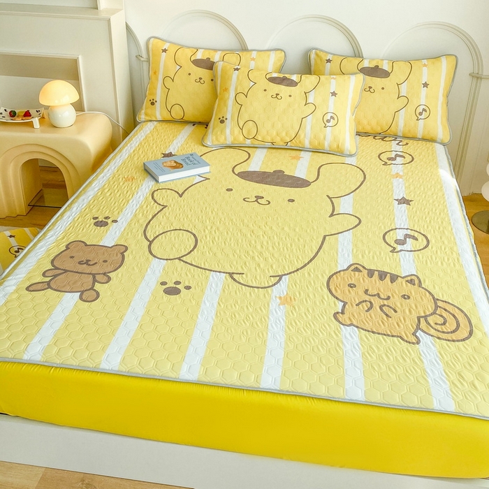 91家纺网 家纺一手货源 找家纺 （总）一电 2025新款牛奶丝凉席床笠可水洗凉感丝凉席学生宿舍单人裸睡空调席-系列二