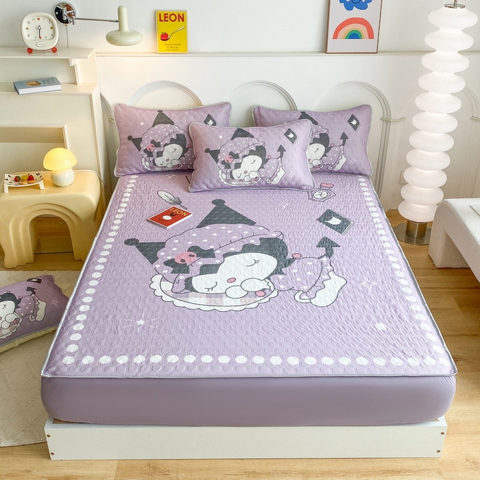 91家纺网 家纺一手货源 找家纺 （总）一电 2025新款牛奶丝凉席床笠可水洗凉感丝凉席学生宿舍单人裸睡空调席-系列二