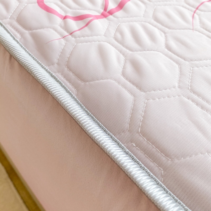 91家纺网 家纺一手货源 找家纺 一电 2025新款牛奶丝凉席床笠可水洗凉感丝凉席学生宿舍单人裸睡空调席-系列二 蝴蝶结KT