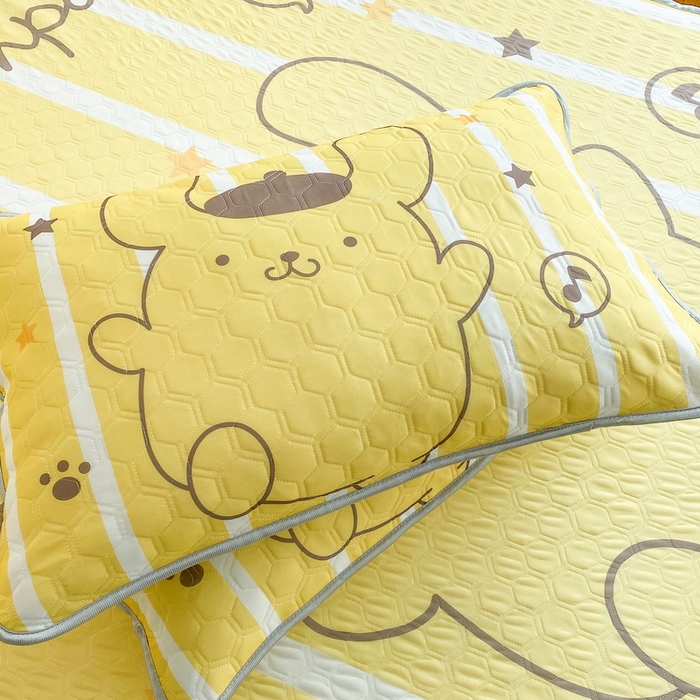 91家纺网 家纺一手货源 找家纺 一电 2025新款牛奶丝凉席床笠可水洗凉感丝凉席学生宿舍单人裸睡空调席-系列二 小猫布丁