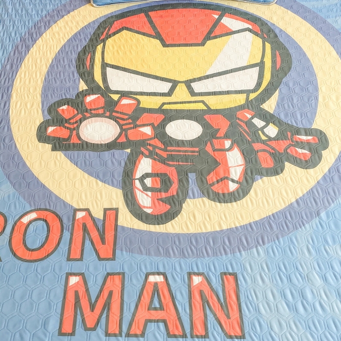 91家纺网 家纺一手货源 找家纺 一电 2025新款牛奶丝凉席床笠可水洗凉感丝凉席学生宿舍单人裸睡空调席-系列二 钢铁侠