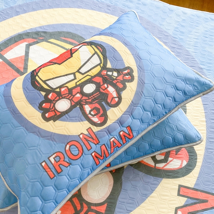 91家纺网 家纺一手货源 找家纺 一电 2025新款牛奶丝凉席床笠可水洗凉感丝凉席学生宿舍单人裸睡空调席-系列二 钢铁侠