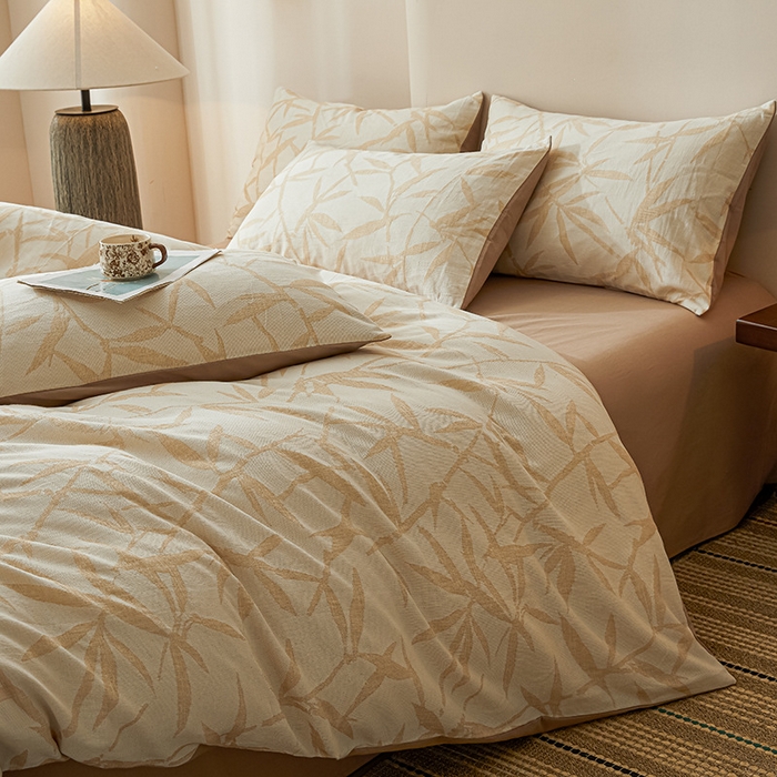 （总）良品汇馆 2025【纯棉提花三层纱四件套】纯棉磨毛套件民宿床品套件床单