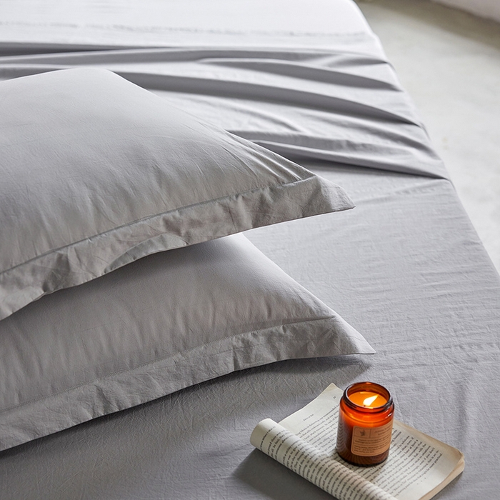 91家纺网 家纺一手货源 找家纺 良品汇馆 2025【140S全棉砂洗枕套】A类枕套140支长绒棉超细腻单件 松烟