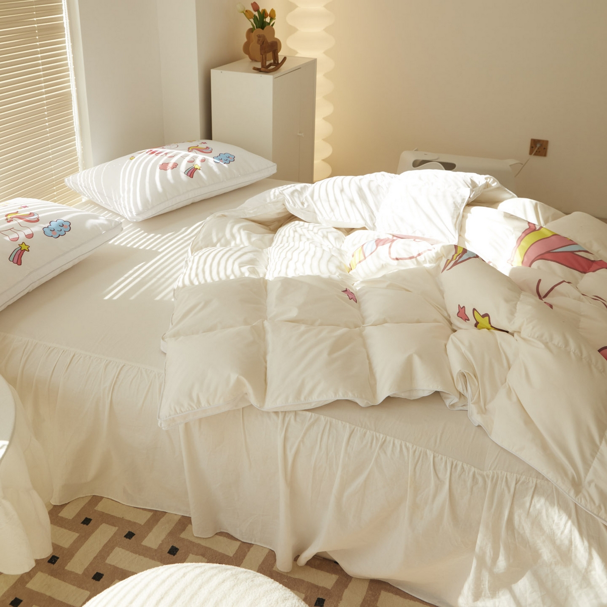 91家纺网 家纺一手货源 找家纺 暖羽屋羽绒馆 2025新款绒子含量95白鸭绒被芯儿童学生羽绒被子鸭绒被婴幼儿园被子 独角兽3