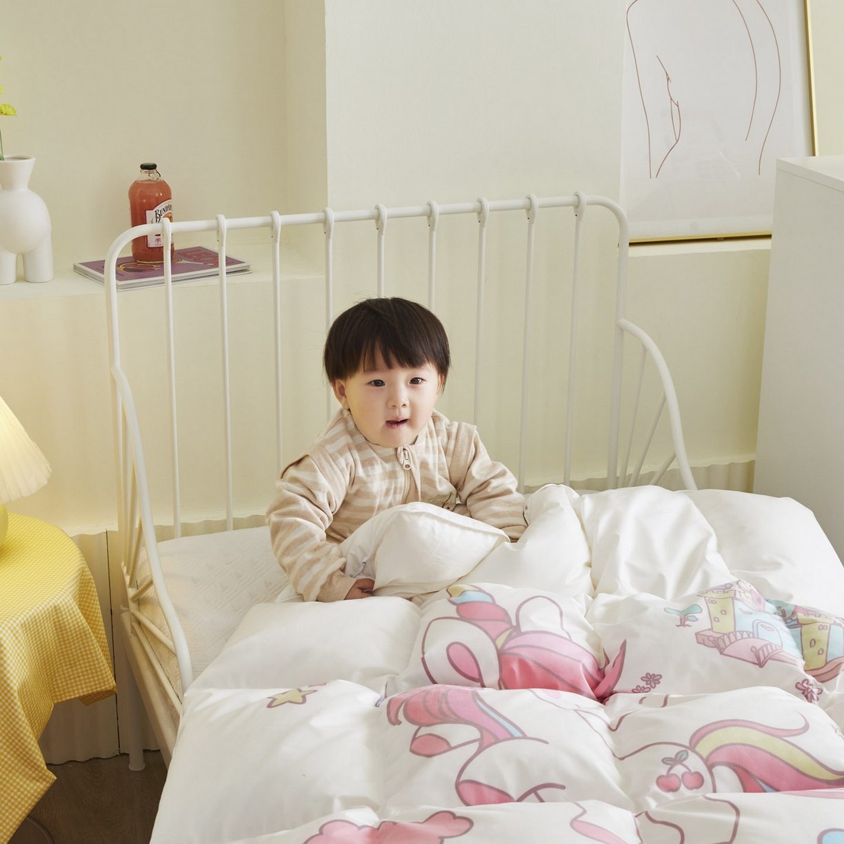 91家纺网 家纺一手货源 找家纺 暖羽屋羽绒馆 2025新款绒子含量95白鸭绒被芯儿童学生羽绒被子鸭绒被婴幼儿园被子 独角兽