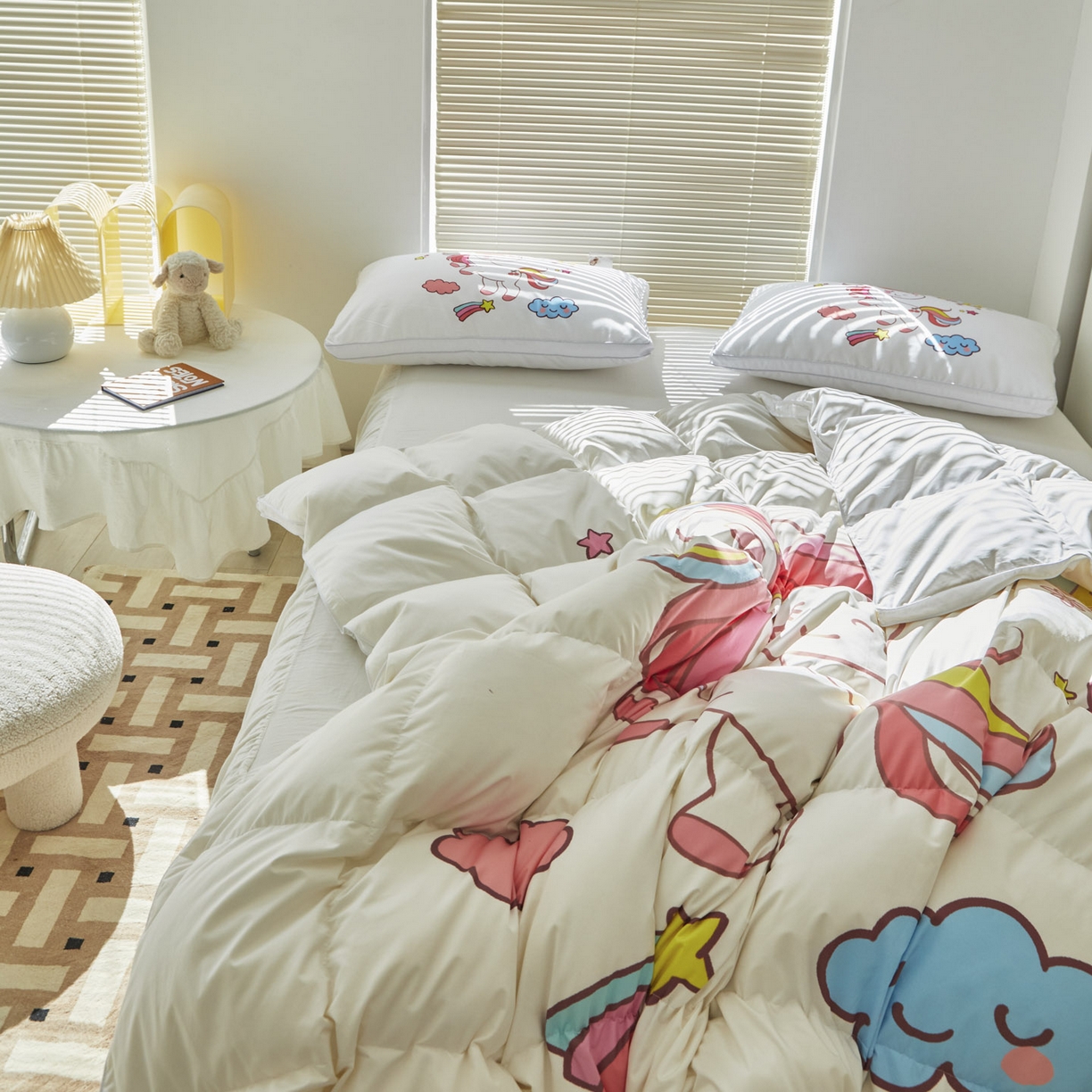 91家纺网 家纺一手货源 找家纺 暖羽屋羽绒馆 2025新款绒子含量95白鸭绒被芯儿童学生羽绒被子鸭绒被婴幼儿园被子 独角兽3