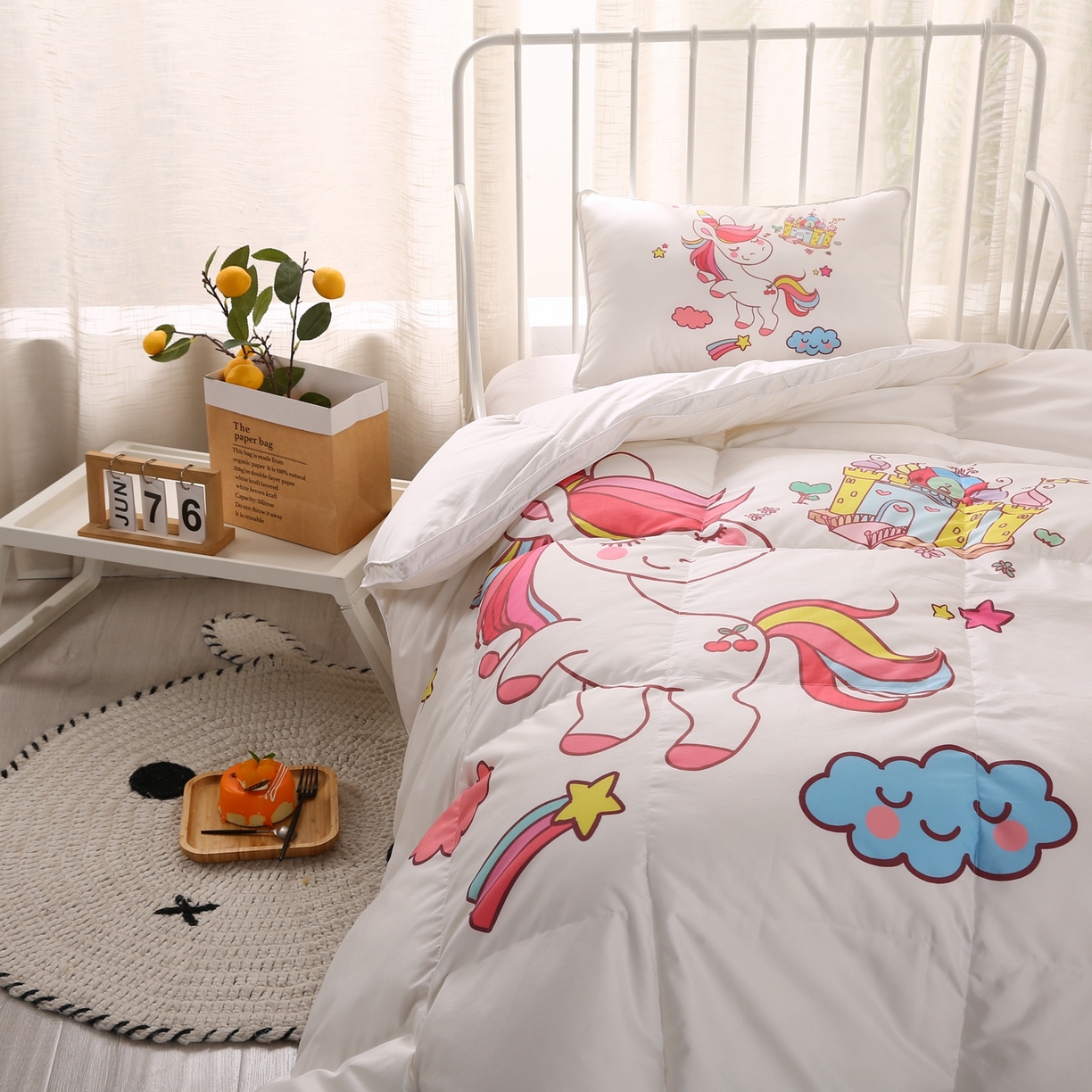 91家纺网 家纺一手货源 找家纺 暖羽屋羽绒馆 2025新款绒子含量95白鸭绒被芯儿童学生羽绒被子鸭绒被婴幼儿园被子 独角兽2