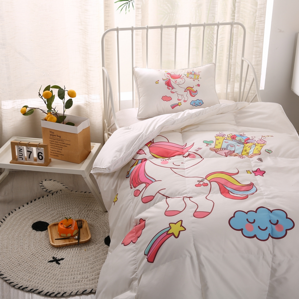 91家纺网 家纺一手货源 找家纺 暖羽屋羽绒馆 2025新款绒子含量95白鸭绒被芯儿童学生羽绒被子鸭绒被婴幼儿园被子 独角兽2