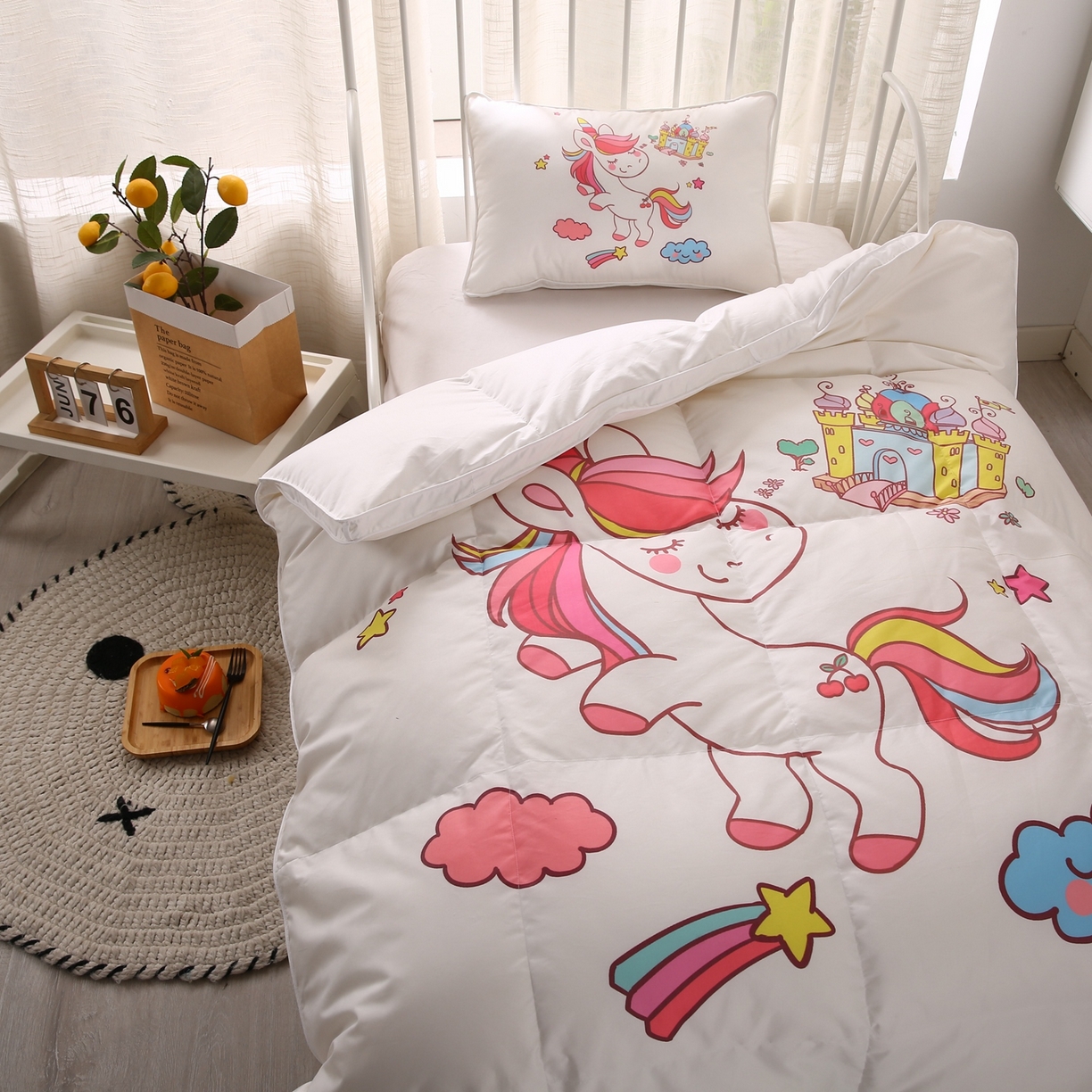 91家纺网 家纺一手货源 找家纺 暖羽屋羽绒馆 2025新款绒子含量95白鸭绒被芯儿童学生羽绒被子鸭绒被婴幼儿园被子 独角兽2