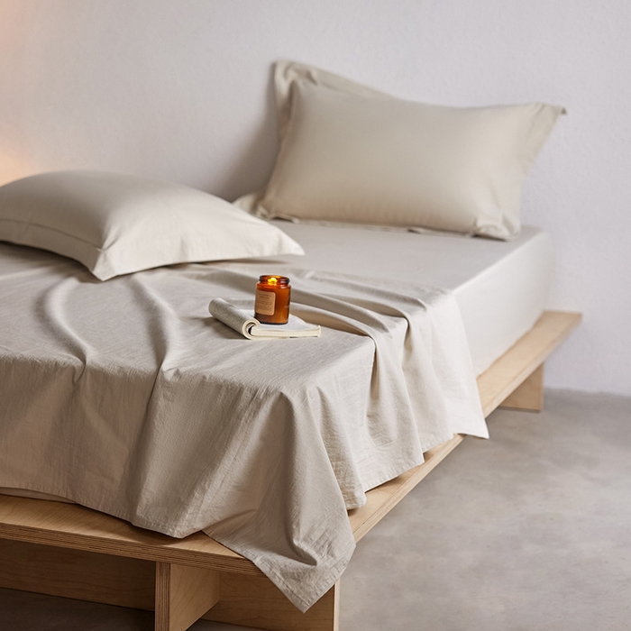 良品汇馆 2025【140S全棉砂洗床单】纯棉A类床单140支长绒棉超细腻床单 芦暖