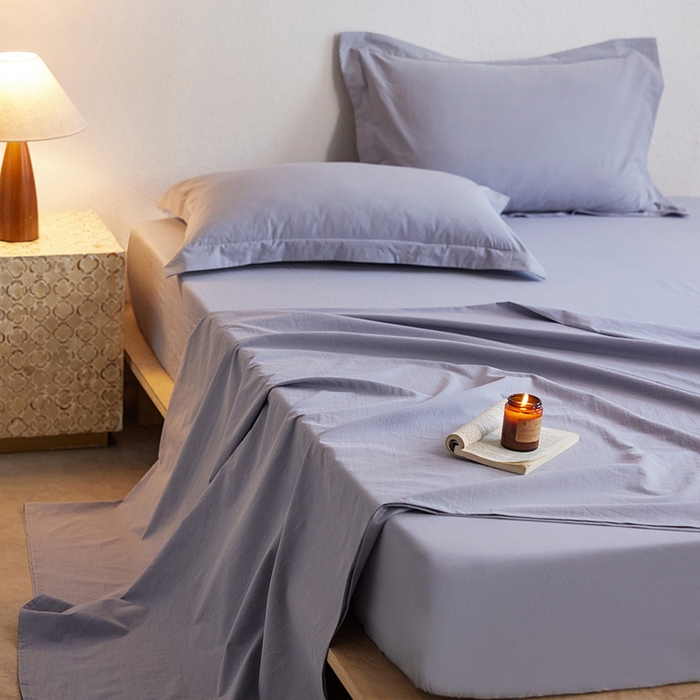 良品汇馆 2025【140S全棉砂洗床单】纯棉A类床单140支长绒棉超细腻床单 云水