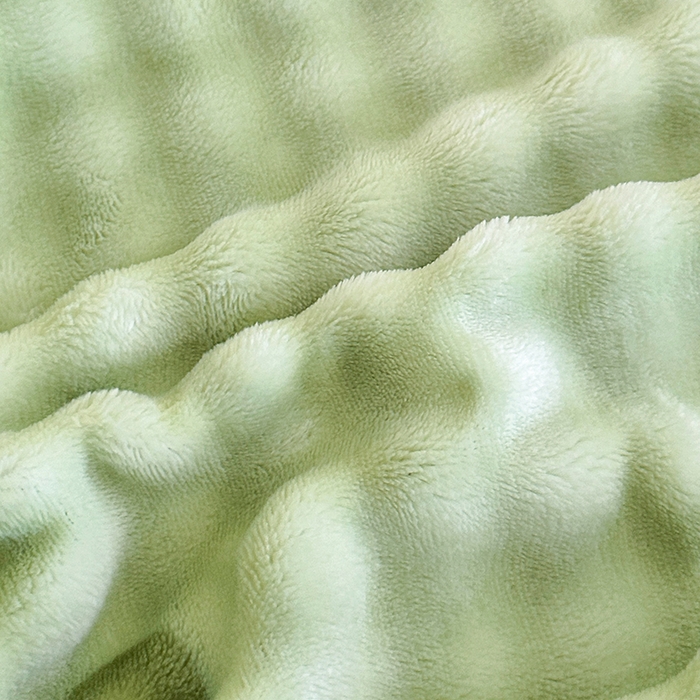 91家纺网 家纺一手货源 找家纺 富缦庭 2025新款泡泡牛奶绒床盖款四件套 熊猫绿