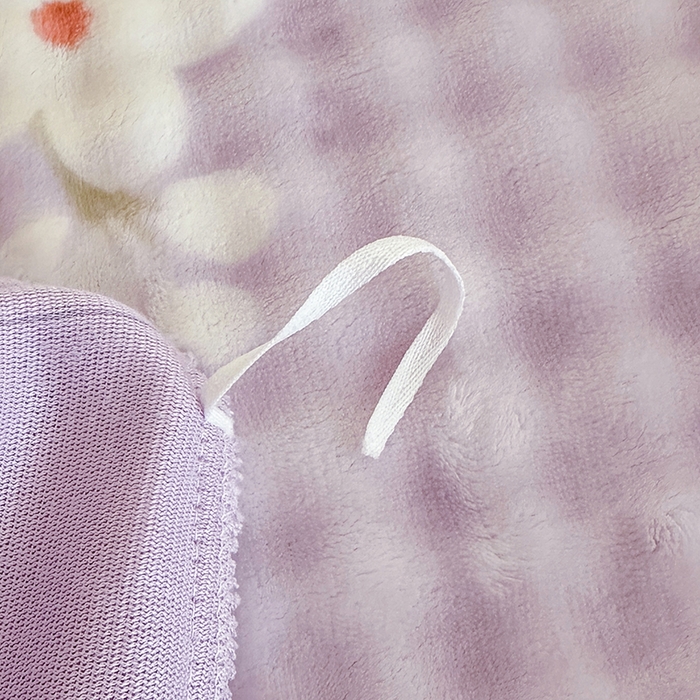 91家纺网 家纺一手货源 找家纺 富缦庭 2025新款泡泡牛奶绒床盖款四件套 紫色花朵