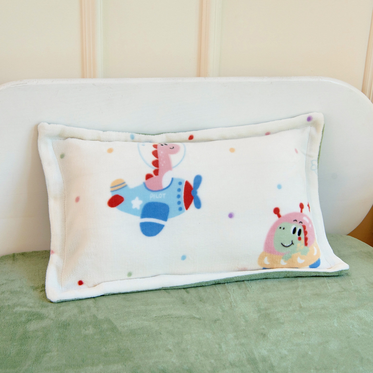 91家纺网 家纺一手货源 找家纺 梵赫 2025新款加厚牛奶绒三件套儿童套件幼儿园三件套系列 飞机小恐龙