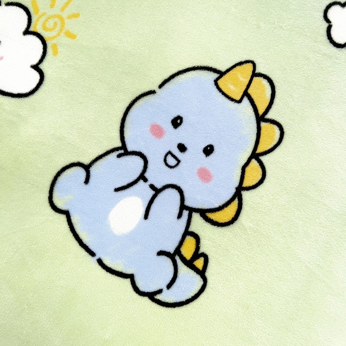 91家纺网 家纺一手货源 找家纺 梵赫 2025新款加厚牛奶绒三件套儿童套件幼儿园三件套系列 恐龙集结