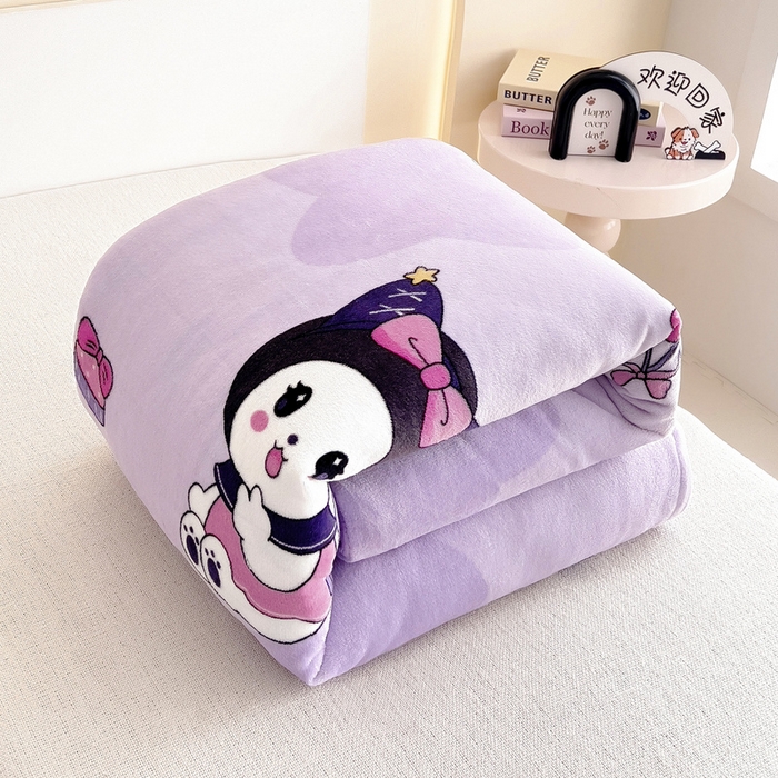 梵赫 2025新款加厚牛奶绒三件套儿童套件幼儿园三件套系列 库洛猫