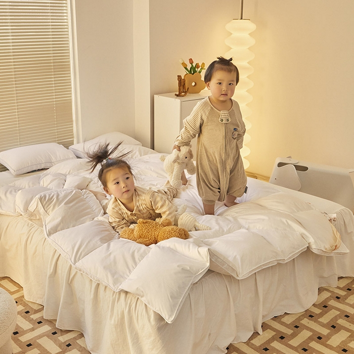 91家纺网 家纺一手货源 找家纺 （总）暖羽屋羽绒馆 2025新款国标天丝莱赛尔95白鸭绒被子婴幼儿园被芯学生冬被宿舍被子