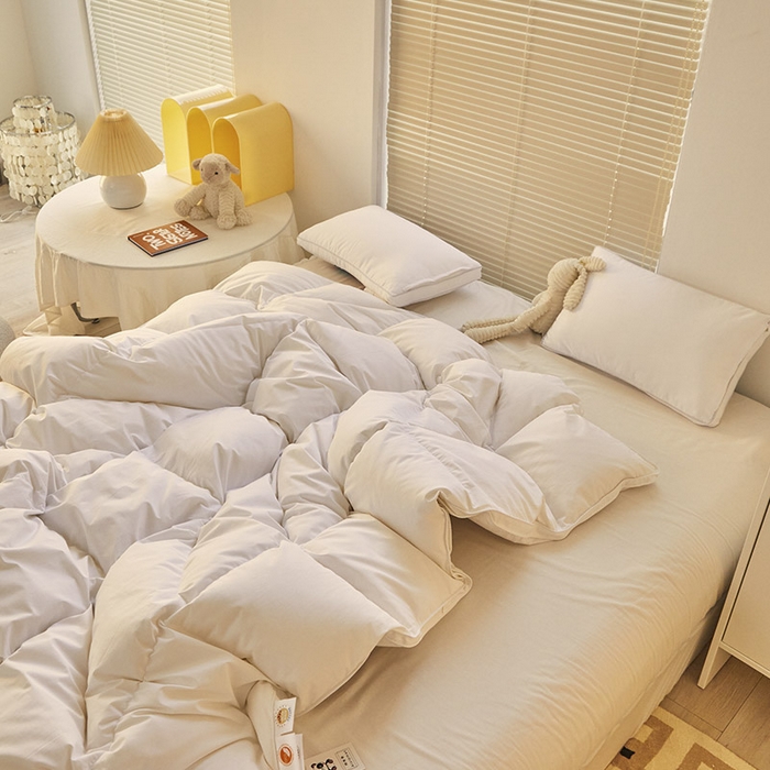 91家纺网 家纺一手货源 找家纺 暖羽屋羽绒馆 2025新款国标天丝莱赛尔95白鸭绒被子婴幼儿园被芯学生冬被宿舍被子 平格-灰