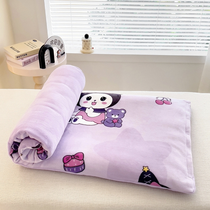 91家纺网 家纺一手货源 找家纺 梵赫 2025新款加厚牛奶绒三件套儿童套件幼儿园三件套系列 库洛猫