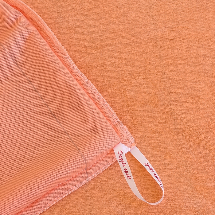 91家纺网 家纺一手货源 找家纺 炫拼家纺 2025新款大眼萌小熊韩系黑毛球毛巾绣牛奶绒四件套 大眼萌小熊-橘