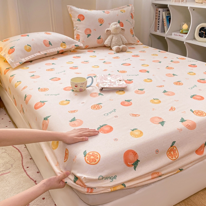 91家纺网 家纺一手货源 找家纺 （总）红日子 2025新款生态斜纹植物羊绒单床笠磨毛床笠三件套